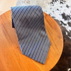 Ralph Lauren Striped Silk Necktie Blue‎